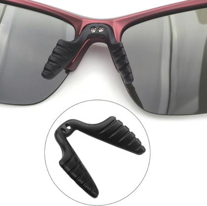 Imagem de 01 Plaqueta Ponte Anatômica Moldável Silicone P/Óculos Acetato conserto armação oculos grau solar adaptação parafusar peça apoio nasal nariz macia