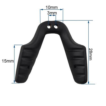 Imagem de 01 Plaqueta Ponte Anatômica Moldável Silicone P/Óculos Acetato conserto armação oculos grau solar adaptação parafusar peça apoio nasal nariz macia