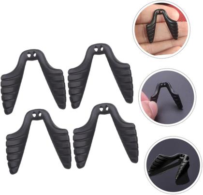 Imagem de 01 Plaqueta Ponte Anatômica Moldável Silicone P/Óculos Acetato conserto armação oculos grau solar adaptação parafusar peça apoio nasal nariz macia