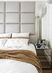 Imagem de 01 Quadro Estofado Placa Modular 40x30 P/ Cabeceira Facto 