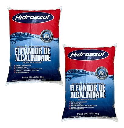 Imagem de 02 Alcalinizante Elevador Alcalinidade Piscina 2kg Hidroazul