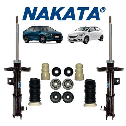 Imagem de 02 Amortecedor Nakata Dianteiro+Kit Batente Onix 2019 A 2022