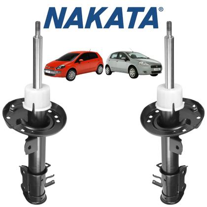 Imagem de 02 Amortecedores Direita+Esquerda Dianteiro Nakata Fiat Punto 2007 A 2017