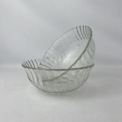 Imagem de 02 Bowl Tigela Cumbuca Vidro Trabalhado Boho 18cm Mimo Style