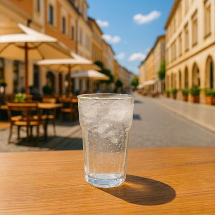 Imagem de 02 Copos Vidro Decorado 355ml Long Drink Suco Água Pasabahçe