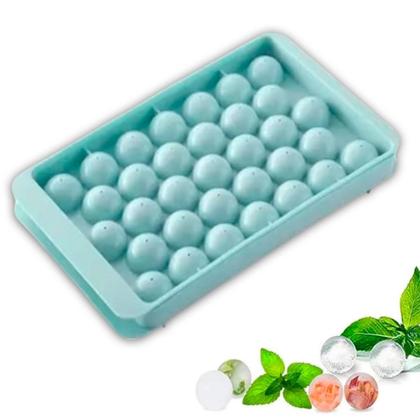 Imagem de 02 Forma De Gelo Redondo Bola Esfera Com Tampa QueimaEstoque