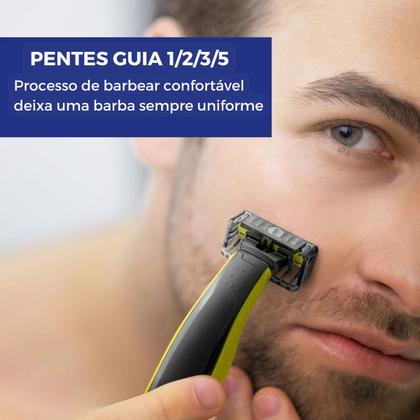 Imagem de 02 Laminas Refil + 01 Pente P/ Barbeador Oneblade Philips