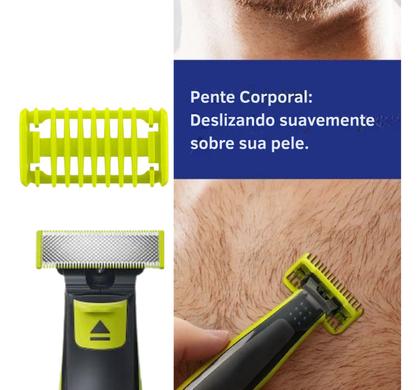 Imagem de 02 Laminas Refil + 01 Pente P/ Barbeador Oneblade Philips