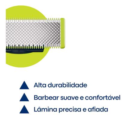 Imagem de 02 Lâminas Refil + Case Compac P/ Barbeador Oneblade Philips