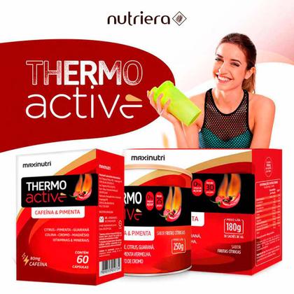 Imagem de 02 Termogênico Thermo Active Sachê Frutas Cítricas Maxinutri