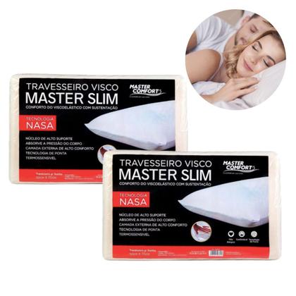 Imagem de 02 Travesseiros da Nasa 3D Confortáveis Antialérgicos Original