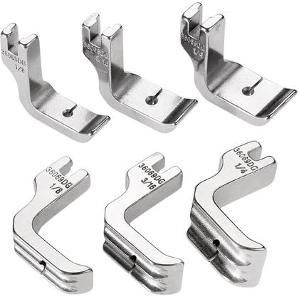 Imagem de 03 Calcador Pregar Cordão Macarrão Vivo Duplo Costura Reta