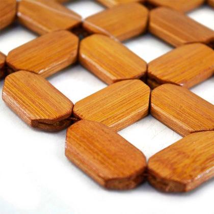 Imagem de 03 Descansos Panela Mesa Cozinha 12,5cm Bambu Jogo Americano