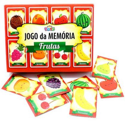 Imagem de 03 Jogos Memória Frutas 26 Peças Cada Brinquedo Educativo