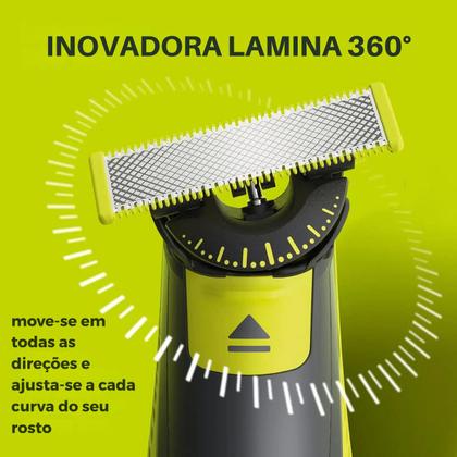 Imagem de 03 Laminas Refil 360 + Aparador Nasal P/ Philips Oneblade