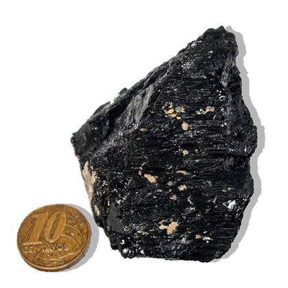 Imagem de 03 Turmalina Preta Pedra Natural 150 a 200g Média 7cm Tipo B