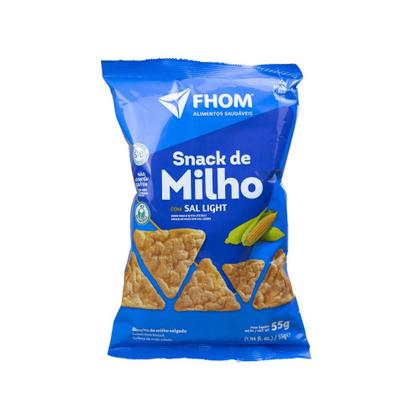 Imagem de 03 unidades Snack de Milho Sal Light 55g Vegano Sem Glúten FHOM