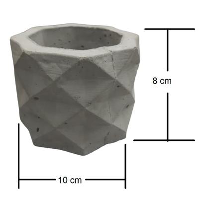 Imagem de 03 Vasos Cimento Concreto Rústico Para Suculentas