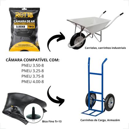 Imagem de 04 Câmaras De Ar 3508 3758 4008 Tr13 Reforçada Carretinha