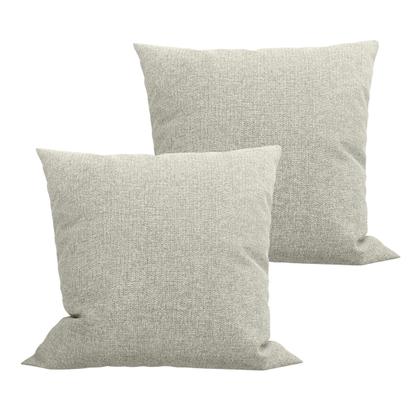Imagem de 04 Capas Para Almofada Jacquard Linho Crú Rústico