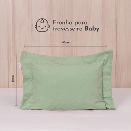 Imagem de 04 Fronhas Aquarele P/travesseiro De Bebê 40x30 c/03 Abas 100% Algodão 200 Fios