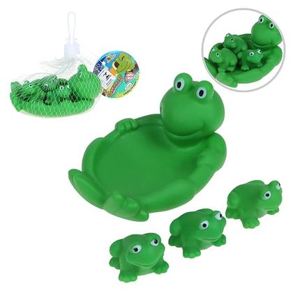 Imagem de 04 Sapinhos Sapo Borracha Banho Brinquedo Infantil Bebê