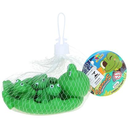 Imagem de 04 Sapinhos Sapo Borracha Banho Brinquedo Infantil Bebê