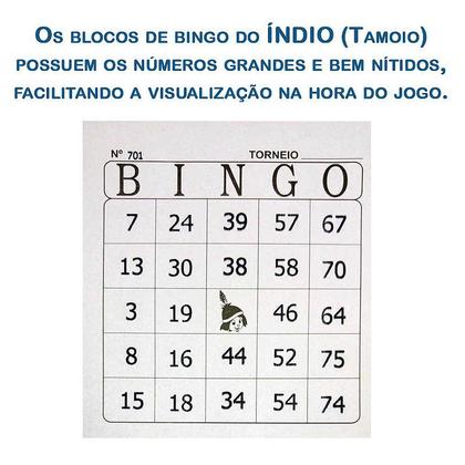 Imagem de 05 blocos de Bingo Jornal com 100 folhas - TAMOIO