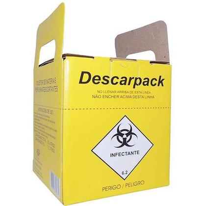 Imagem de 05 Caixa Coletora 1,5L Perfurocortante Agulha Descarpack