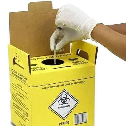 Imagem de 05 Caixa Coletora 1,5L Perfurocortante Agulha Descarpack