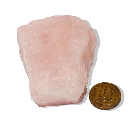 Imagem de 05 Cristal Rosa Pedra Bruto 100 a 200g Média 5 a 10cm Tipo B