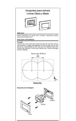 Imagem de 05 Tomada Para Moveis Ilumi 3 Pinos Preta 20A 250V Nbr 14136