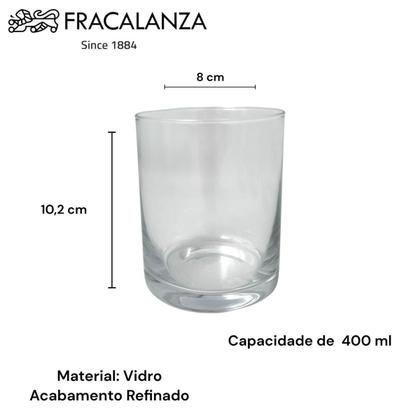 Imagem de 06 Copos Vidro 400ml Drink Whisky Suco Água Vital Fracalanza