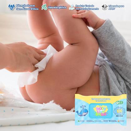 Imagem de 06 Pacotes  Toalha Umedecida Tradicional 100 Fls Baby Club