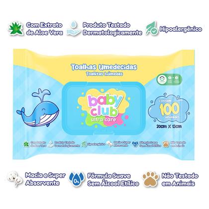 Imagem de 06 Pacotes  Toalha Umedecida Tradicional 100 Fls Baby Club