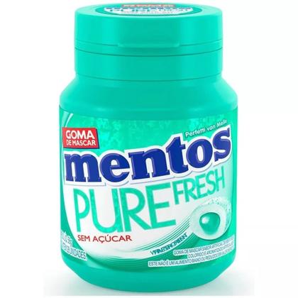 Imagem de 06 Potes Goma de Mascar Menta Verde Zero Açúcar Mentos