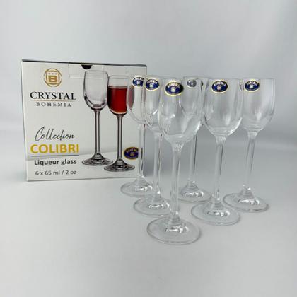 Imagem de 06 Taças 65ml Licor Bar Degustação Cristal Bohemia Colibri