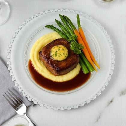 Imagem de 08 Pratos Rasos de Refeição Borda Cristal Diamante 27cm Mesa