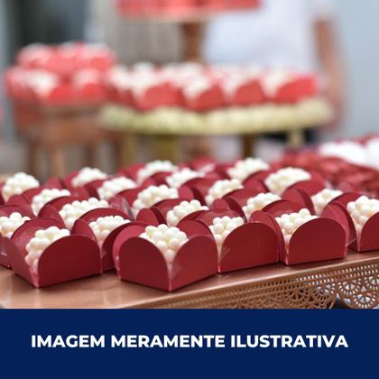 Imagem de 1.000 Forminhas 4 Pétalas Cor Branco P/ Doces Gourmets Brigadeiros em Aniversários e Casamentos