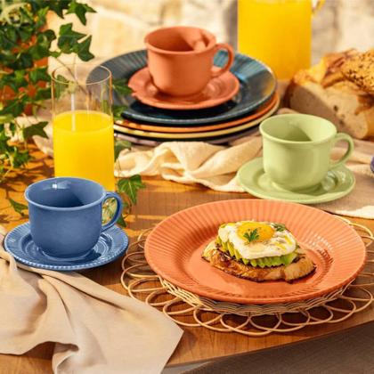 Imagem de 1 ap. de jantar/cha 20pcs - tb - azul - au20-5467