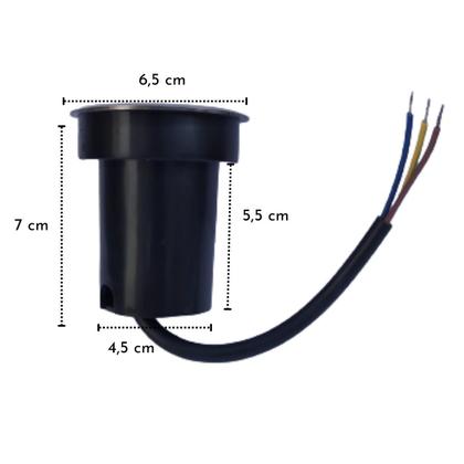 Imagem de 1 Balizador Spot Led Cob 3W Bivolt IP66 De Embutir Em Piso Chão Gramado Jardim Com Luz Branco Quente Ou Branco Frio