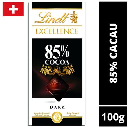 Imagem de 1 Barra, Chocolate Amargo Suiço, Lindt Excellence, 85% Cacau, 100g