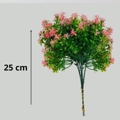 Imagem de 1 Buquê De Florzinha E Eucalipto Toque Real Decoração 25 cm