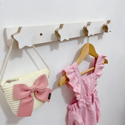 Imagem de 1 Cabideiro parede infantil pendurador roupas céu estrela