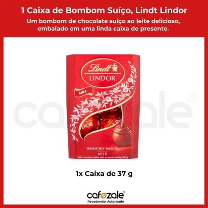 Imagem de 1 Caixa de 37g, Bombons de Chocolate Suiço, Lindt Lindor