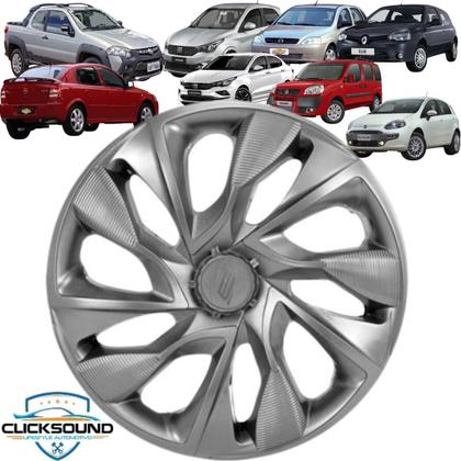 Imagem de 1 Calota Esportiva Modelo DS4 Aro 14 Polegadas Grafite Universal Elitte