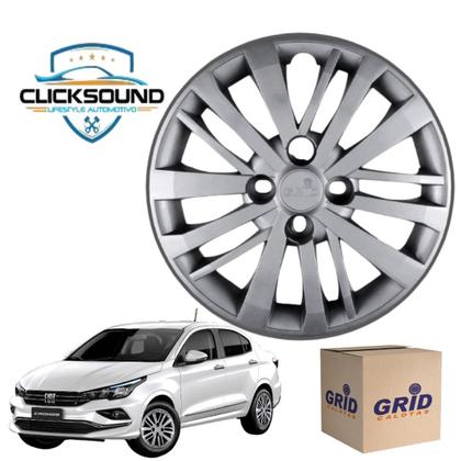 Imagem de 1 Calota Modelo Argo e Cronos Aro 14 Polegadas Parafuso Cubo Baixo Grid