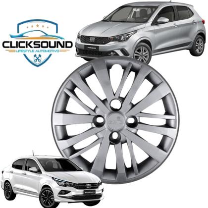 Imagem de 1 Calota Modelo Argo e Cronos Aro 14 Polegadas Parafuso Cubo Baixo Grid