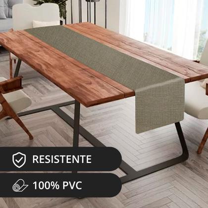 Imagem de 1 Caminho Trilho Mesa Impermeável PVC Nápoli Avelã 42x140
