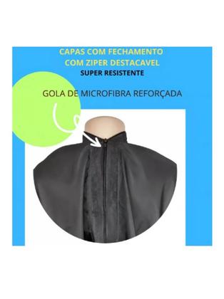 Imagem de 1 Capa De Corte Para Barbeiro Microfibra Ziper Gigante